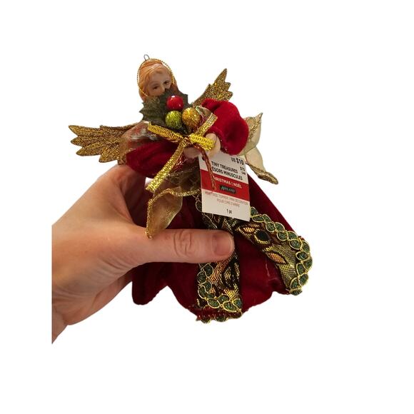 Vintage Christmas Tree Topper Angel Kirkland Tiny Treasures Porcelain - Picture 5 of 5